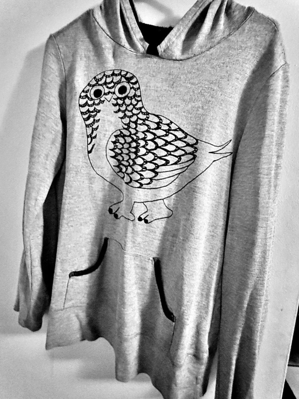 Bird Graphic Hooded Tunic